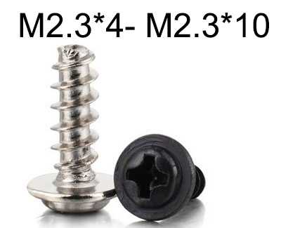 RCToy357.com - PWB round head with pad Flat tail self-tapping screws M2.3*4- M2.3*10 - Click Image to Close